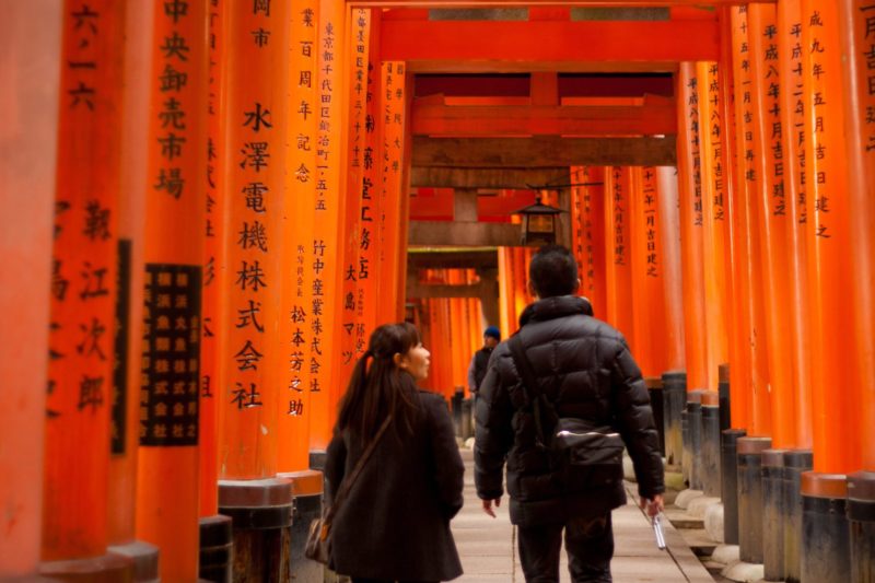 Kanji on a Temple