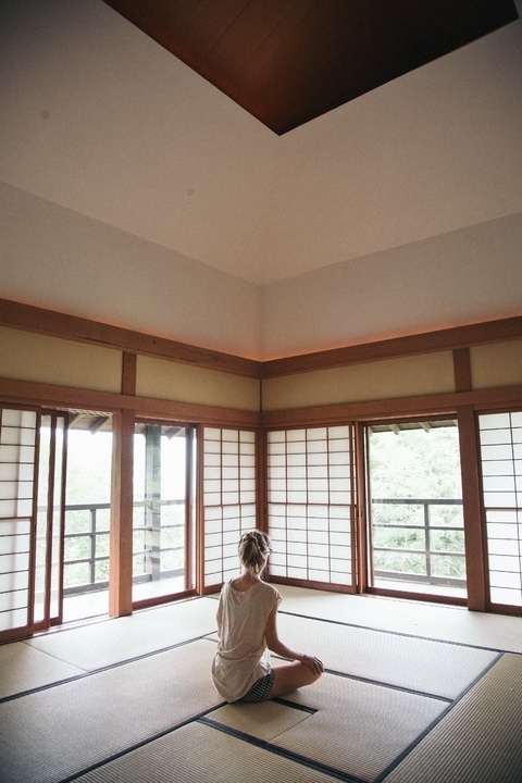Yoga in Japanese room