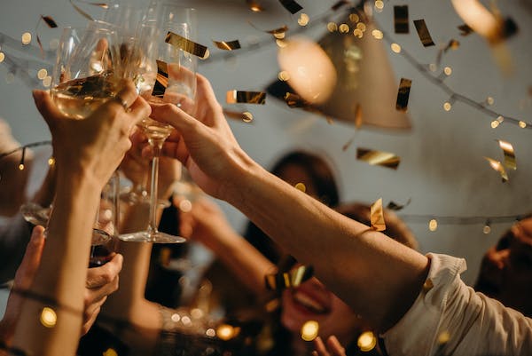 People celebrating New Year.