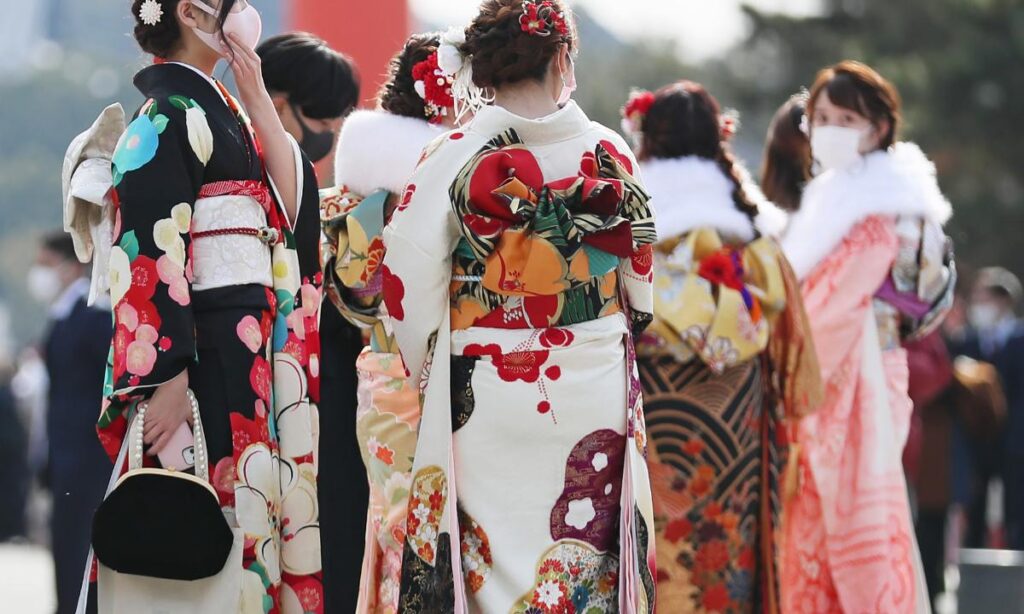 Japanese Fashion 1 Japanese fashion - women wearing colorful kimono in public