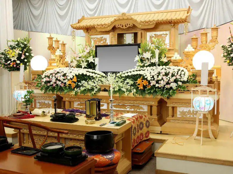 Japanese wake at a Japanese Funeral